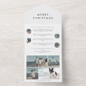 Chic Merry kerst Multi Photo Holiday All - in - Aa All In One Uitnodiging (Binnen)