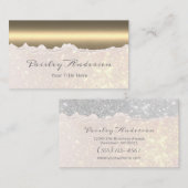 Chic Metallic Gold Glitter Visitekaartje (Voorkant / Achterkant)