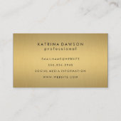 Chic Metallic Gold Visitekaartje (Achterkant)