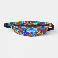 Chic Mexicaanse talavera blauw paarse tegels monog