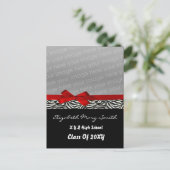 chic mignon arc rouge photo Graduation Invitation (Debout devant)