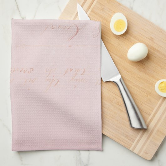 Chic minable rose de serviette de cuisine de fleur (Quart Plié)