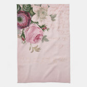 Chic minable rose de serviette de cuisine de fleur (Vertical)