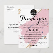 Chic minimal : Boutique Carte de remerciements (Devant / Derrière)