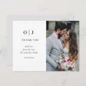 Chic minimal | Carte postale Soft Photo Merci (Devant / Derrière)