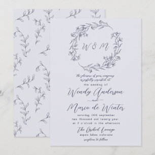 Chic Minimal Chromatisch Grijs Boho Botanische Huw Kaart
