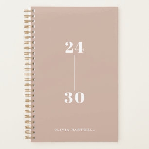 Chic minimal Dusty Pink Typographie hebdomadaire m
