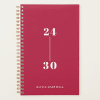 Chic minimal en brique Rouge Typographie hebdomada