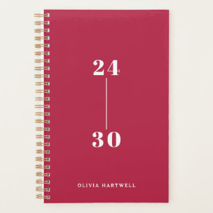 Chic minimal en brique Rouge Typographie hebdomada