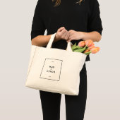 Chic Minimal Frans Zwart & Wit Bruidsmeisje Mini Tote Bag (Voorkant (product))