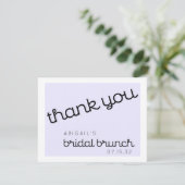 Chic Minimal Lavande Menu de Brunch de Mariage Scr (Debout devant)