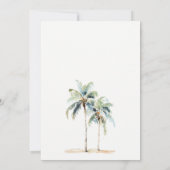 Chic Minimal Palm Trees Tropical Couples Douche Kaart (Achterkant)