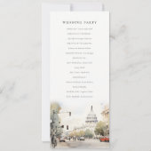 Chic Minimal Washington DC Waterverf Programma (Achterkant)