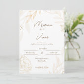 Chic Minimal Wedding Invitation – Editable Templat Kaart (Staand voorkant)