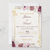 Chic Minimal Wedding Invitation Kaart (Voorkant)