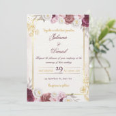 Chic Minimal Wedding Invitation Kaart (Staand voorkant)