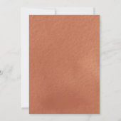 Chic, minimale terracotta peach Blush cram Wedding Kaart (Achterkant)