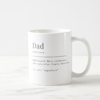 Chic Minimalist Dictionary Definition Dad Koffiemok