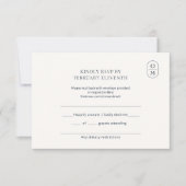 Chic Minimalist Monogram Wedding RSVP (Devant)