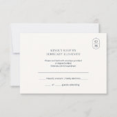Chic Minimalist Monogram Wedding RSVP Kaartje (Voorkant)