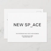 Chic Minimalist New Home Moving Aankondigingskaart (Voorkant / Achterkant)