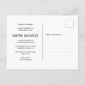 Chic Minimalist New Home Moving Aankondigingskaart (Achterkant)