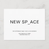 Chic Minimalist New Home Moving Aankondigingskaart (Voorkant)