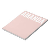 Chic Minimalist Roze - Aangepaste naam Notitieblok (Gedraaid)