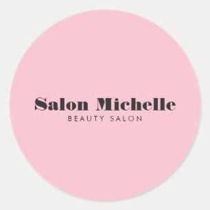 Chic Minimalist Roze Ronde Sticker
