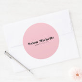 Chic Minimalist Roze Ronde Sticker (Envelop)