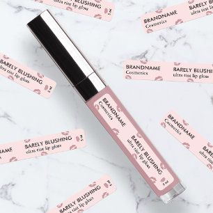 Chic Minimalist Roze Rosy Neutral Lip Gloss & Tint Labels