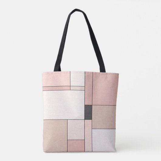 Chic Minimalist Sakura Rectangles Tote Bag (Dos)