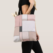 Chic Minimalist Sakura Rectangles Tote Bag (De près)
