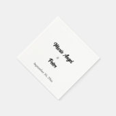 Chic Minimalist Typography Wedding Servet (Hoek)