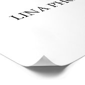 Chic Minimalist Wedding Cocktail Bar Menu Poster (Coin)