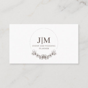 Chic minimalist Wedding Planner Visitekaartje