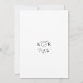 Chic Minimalistic Modern Script Wedding Kaart (Achterkant)