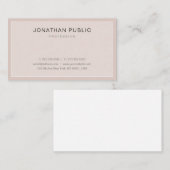 Chic-minimalistisch design Modern Elite Plain Tren Visitekaartje (Voorkant / Achterkant)