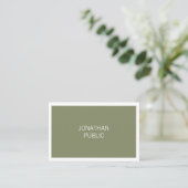 Chic-minimalistisch design Simple Plain Stylish Tr Visitekaartje (Staand voorkant)