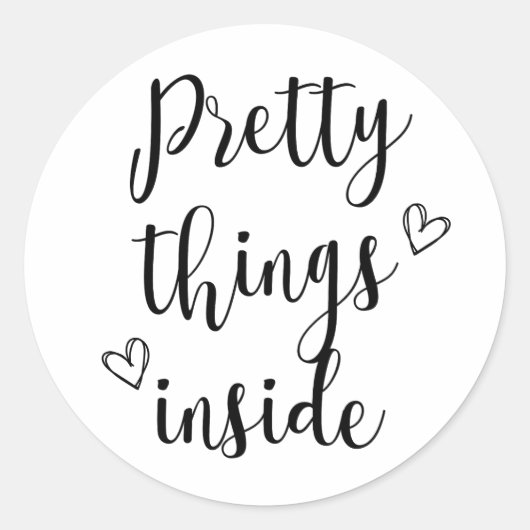 Chic, Minimalistisch Mooie Dingen Binnen Sticker (Voorkant)