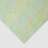 Chic mint faux gold glitter cheetah print monogram tissuepapier (Detail)
