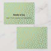 Chic Mint Gold Confetti Dots Visitekaartje (Voorkant / Achterkant)
