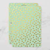 Chic Mint Gold Stippen Baby shower Kaart (Voorkant / Achterkant)