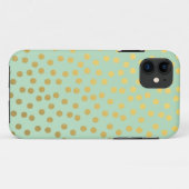 Chic Mint Gold-Stippen Case-Mate iPhone Case (Achterkant (horizontaal))