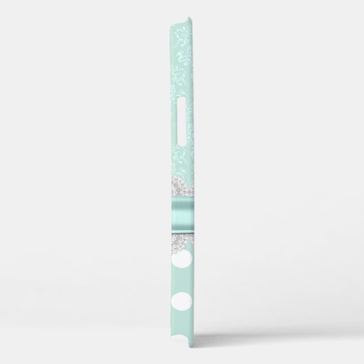 Chic Mint Green Damask iPhone Case-Mate iPhone Case (Achterkant / Rechts)