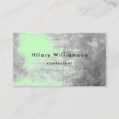 Chic Mint Green Pastel Gris Grunge Carte de visite (Devant)