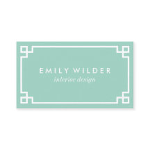 Chic Mint Groene en Witte Griekse Sleutel