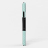 Chic Mint Polka Dots Black Design Custom Name Case-Mate iPhone Case (Achterkant/rechts)