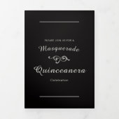 Chic Mis Quince Masquerade Feest Uitnodiging (Cover)