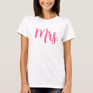 Chic Mme T-Shirt en rose moderne Script